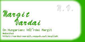 margit vardai business card